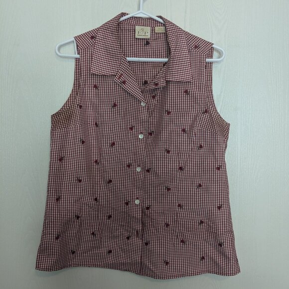 Sleeveless Checkered Sleeveless Blouse - Picture 5 of 5